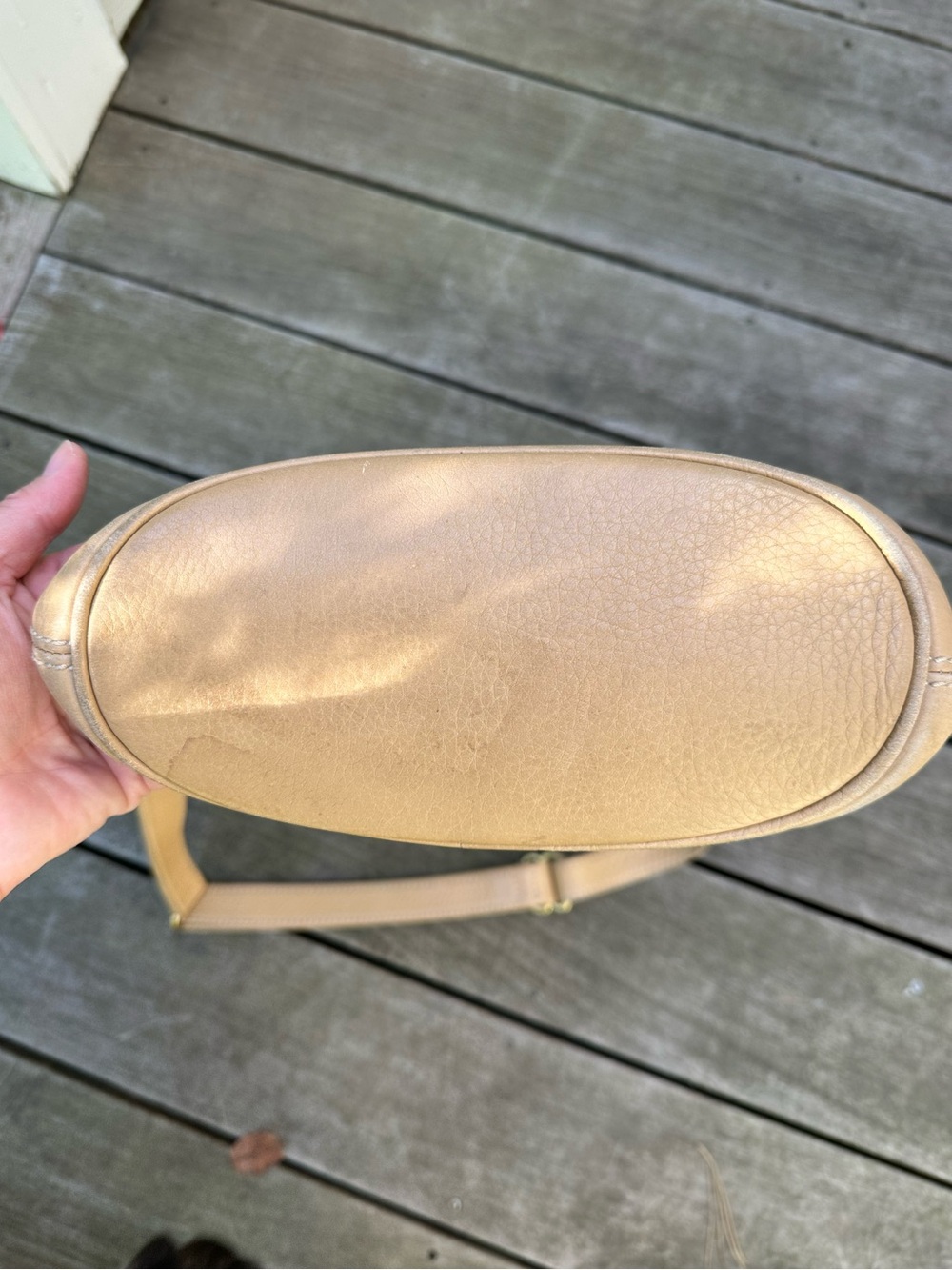 Vintage Tan Leather Coach Crossbody Bag - Picture 6 of 6